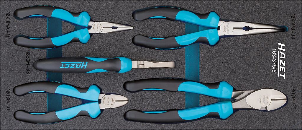 Pliers set - 5-pieces (163-375/5, HAZET)