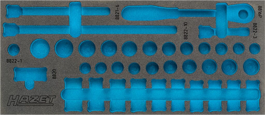 2-component soft foam insert - L x W: 392 mm x 172 mm (163-379L, HAZET)
