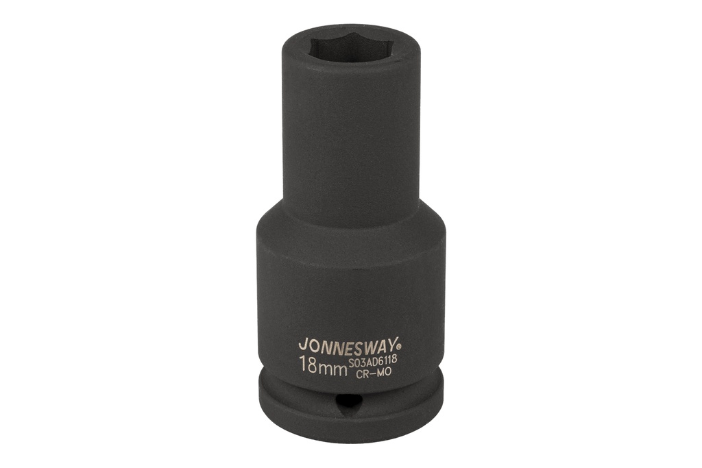Ilga smūginė galvutė 3/4" 6-briaunė 18 mm (S03AD6118, JONNESWAY)