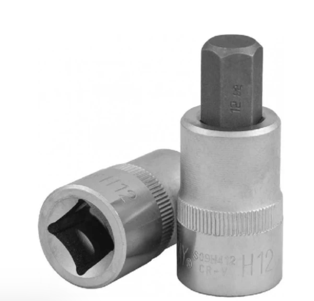 Galvutė su šešiabriauniu (HEX) antgaliu 1/2", dydis: H7 (S09H407, JONNESWAY)
