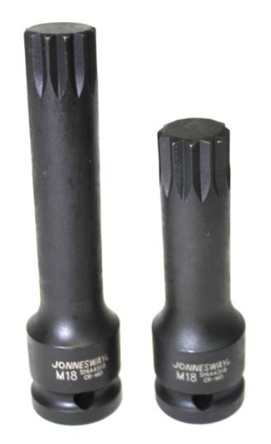 Smūginė galvutė su žvaigždiniu (SPLINE) antgaliu 1/2", dydis: M14, L: 78 mm (S16A4314, JONNESWAY)