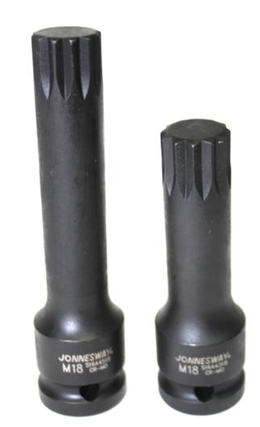 1/2" SPLINE smūginis antgalis: M16, ilgis 78 mm