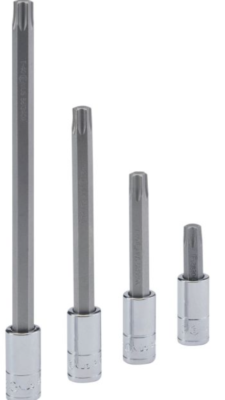 Galvutė su žvaigždiniu (TORX) antgaliu 1/4", T15, L: 70 mm (208+6315, GENIUS)