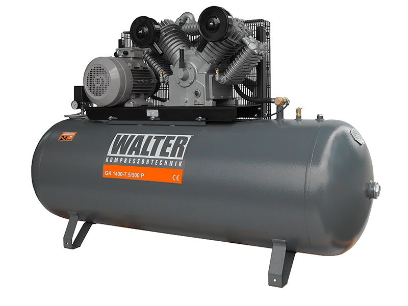 Stūmoklinis kompresorius 1400 l/min 7,5kW 500L Walter (GK 1400-7,5/500 P)