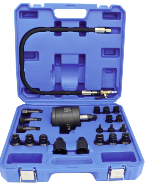 Pneumatinis purkštukų iškalimo rinkinys