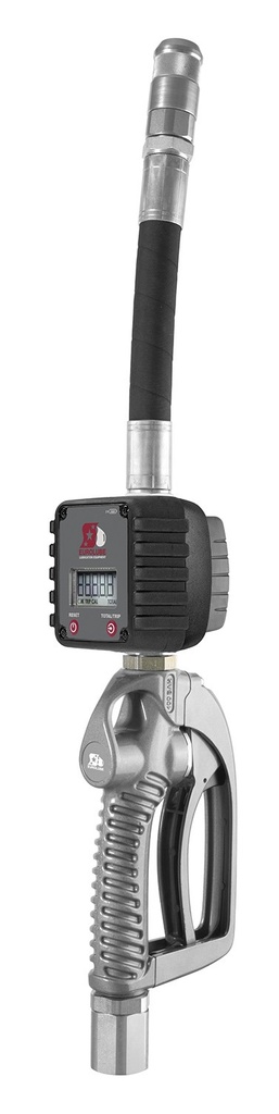 HV electronic meter for oil, flexible outlet hose with manual non-drip nozzle (16818, EUROLUBE)