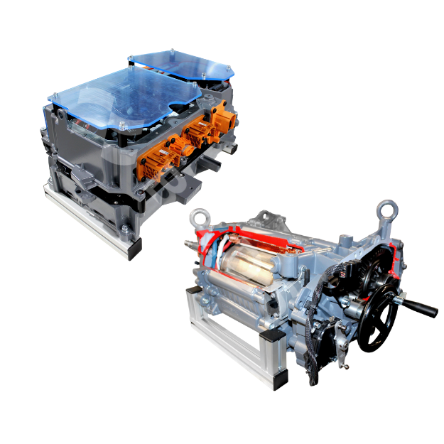 EV Electric vehicle transfer case and electric motor reducer model cutaway AERZ65