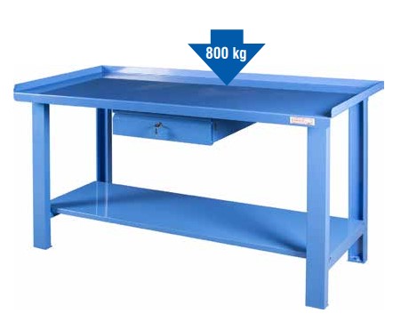 Darbastalis 1,6 m su 1 stalčiumi, apkrova 800 kg (05.088.73, MARCO TOOLS)