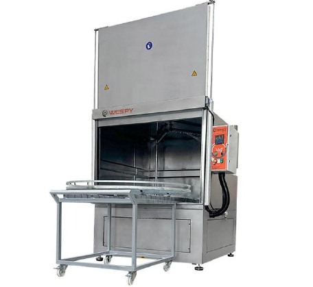 ROTARY BASKET WASHING MACHINE WITH PNEUMATIC AUTOMATIC OPENING DS-1500, Wespy