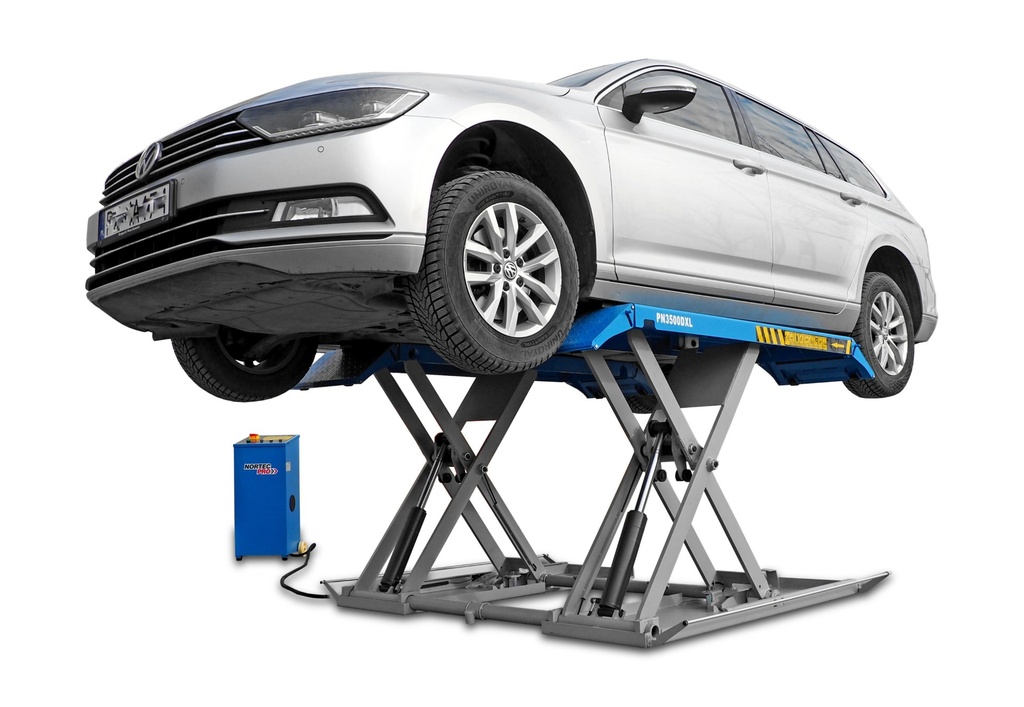 Mobilus žirklinis žemo profilio keltuvas 3,5t,  230V,  1200 mm., PN3500DXL NORTEC PRO