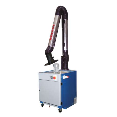 Mobile industrial filtration unit with 4-meter suction arm, Ø 200, Filcar MASTERJET-DF2-1BR 4m