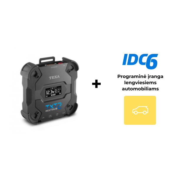 Komplektas Navigator TXT MULTIHUB 2 ir IDC6 light car programinė įranga