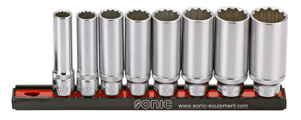 3/8 long 12-point socket set (8pcs) (200802, SONIC)