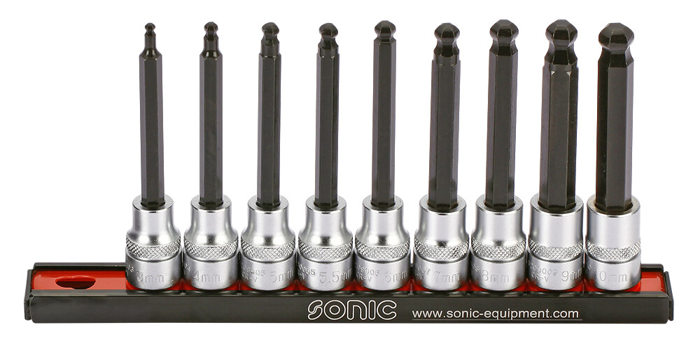 Hex bit socket set 3/8 inch, 9-pcs (200901, SONIC)