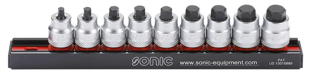Sonic 3/8" Drive Hex Socket Set 10pcs (200907, SONIC)