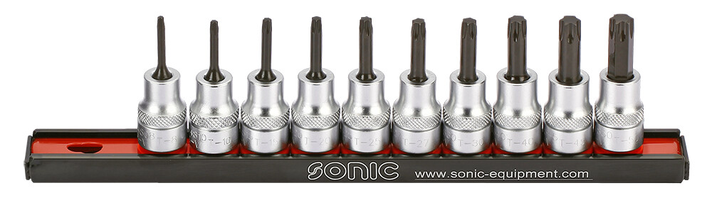 TORX antgalių 3/8 rinkinys (10vnt.) (201005, SONIC)