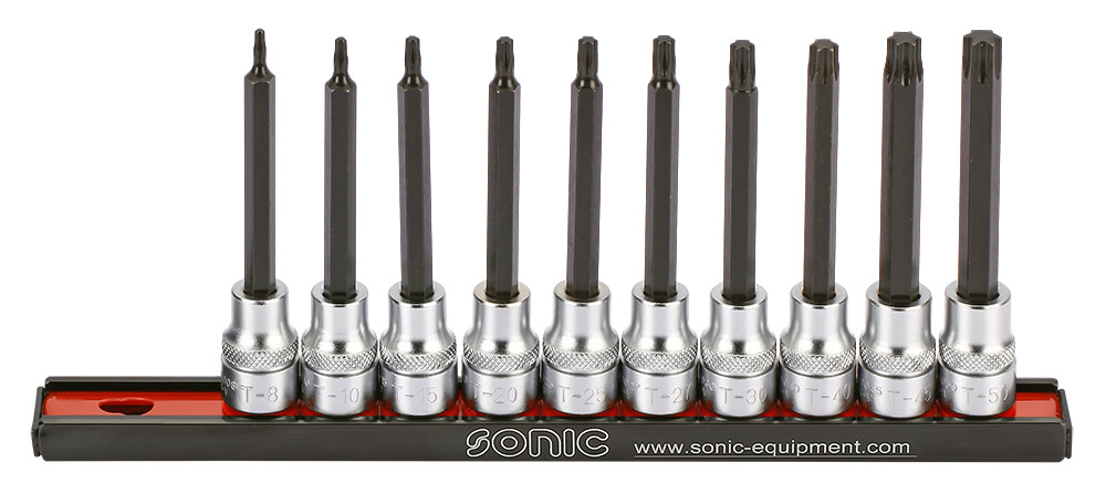 TORX ilgų antgalių 3/8 rinkinys (10vnt.) (201012, SONIC)