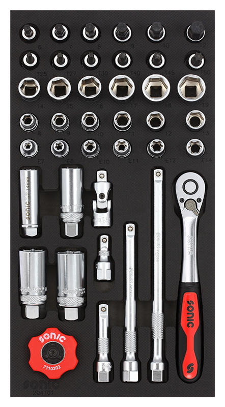 Įrankių komplektas į vežimėlius (41vnt) 204101 Sonic