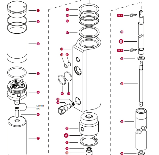 Rem.komplektas siurbliui 25780