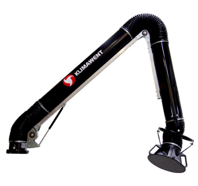 Suvirinimo dujų ištraukimo 2,2m ilgio Ø160, ranka, skirta montuoti ant stalo ERGO STW R Klimawent ERGO LUX L/2- R