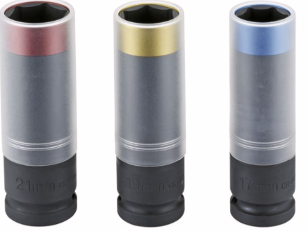 Elektros smūginių galvučių komplektas 1/2 (3vnt) 