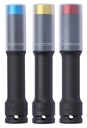 Ratų varžtų 6 kampų smūginių galvučių rinkinys 1/2 col. su apsauginiu žiedu, 150 mm, 3 vnt. (300312, SONIC)