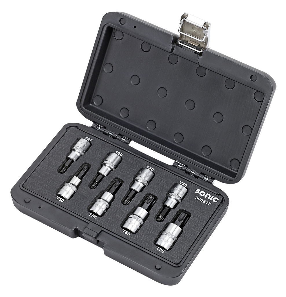 TORX galvučių 1/2 col. komplektas, 8 vnt. (300817, SONIC)