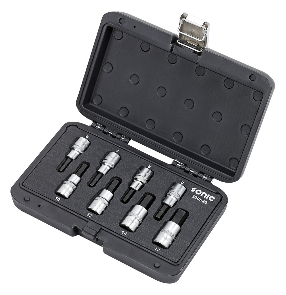 Sonic Hex Bit Socket Set 1/2" Drive 8pcs