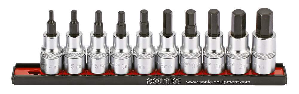 Hex bit socket set 1/2 inch, 10-pcs (301003, SONIC)