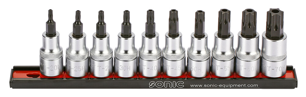 Torx antgalinių galvučių rinkinys 1/2 col., 10 vnt. (301006, SONIC)