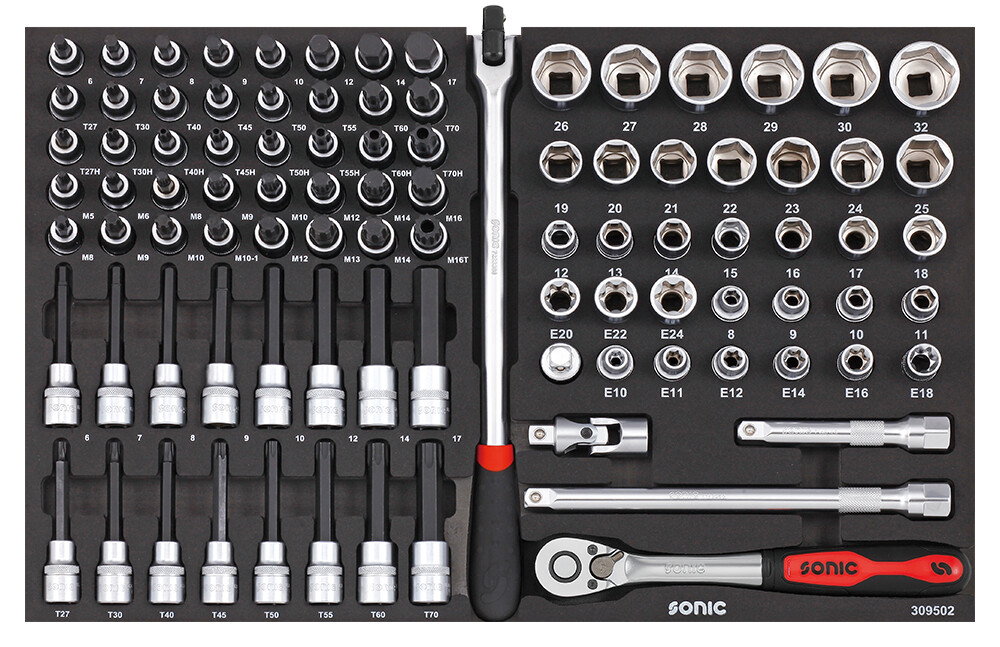 Combination tool set 1/2" SFS-M, 95 pcs, Sonic Equipment (309502, SONIC)