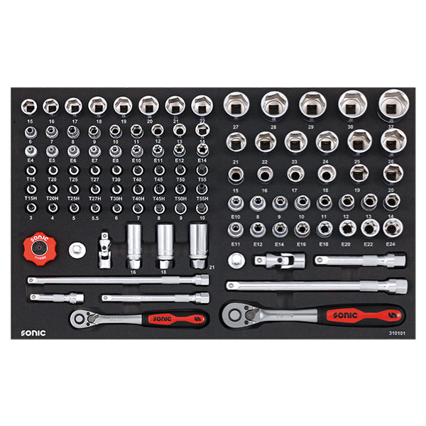 Įrankių komplektas į vežimėlius (101vnt) 