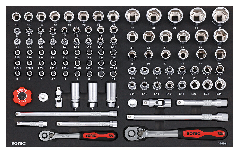 Tool set for trolleys, 101 pcs (310101, SONIC)