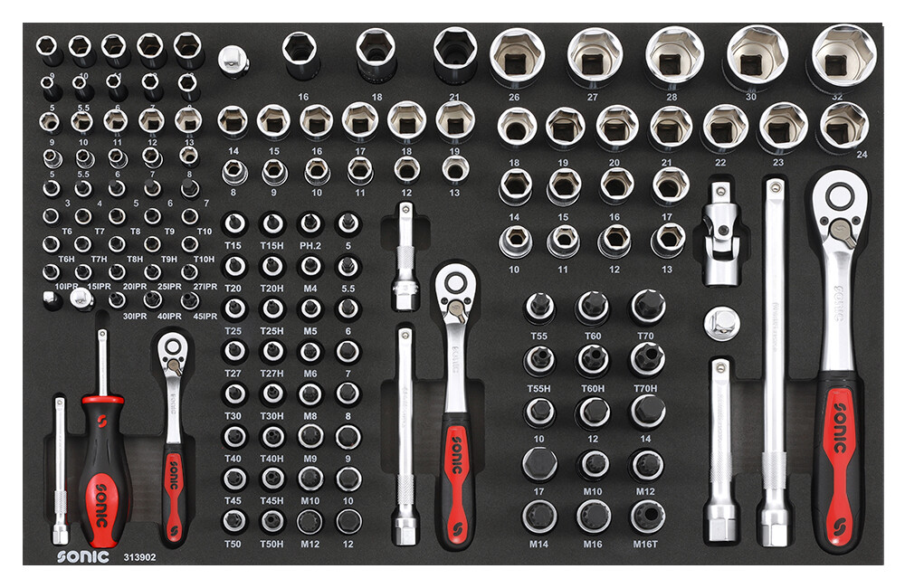 Tool set for tool trolleys (139 pcs) (313902, SONIC)