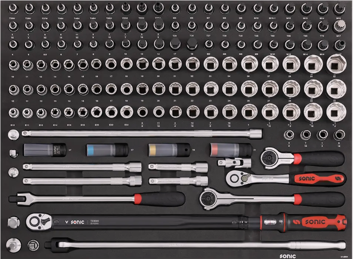 Įrankių komplektas į vežimėlius 1/2 (149vnt) 