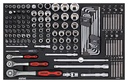 Įrankių komplektas į vežimėlį, 1/4", 3/8" ir 1/2" 160 vnt., Sonic Equipment (316001, SONIC)