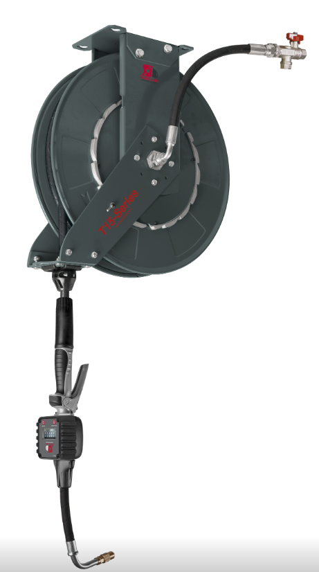 T15 Hose Reel kit Oil - 15mx1/2" with digital meter (317-06, EUROLUBE EQUIPMENT)