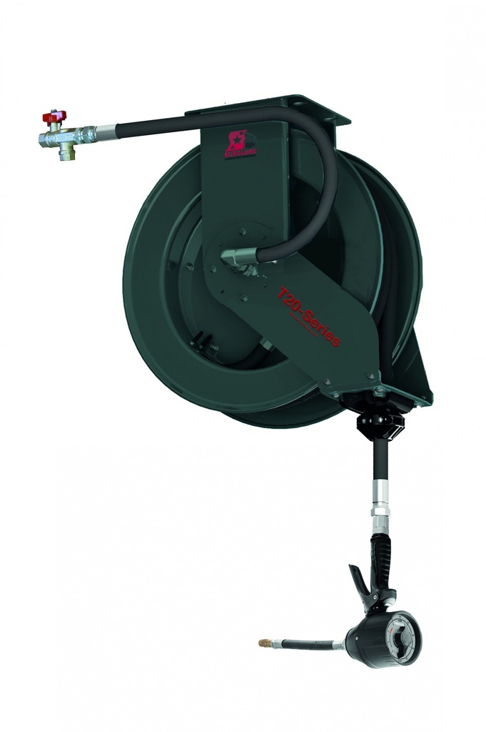 T20 Hose Reel kit Oil - 10mx1/2" with mechanical meter (317-09, EUROLUBE)