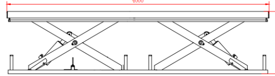 Platforminis liftas 2,5x4m HD4000 dviguba konstrukcija