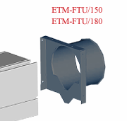 Dujų ištraukimo bėginės sistemos perėjimas į ortakį 150mm CORAL AUTOTIVE EQUIPMENT (ETM-FTU/150L)