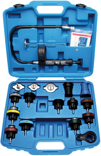 Radiator pressure and cooling system tester | 18 pcs. 8027, BGS