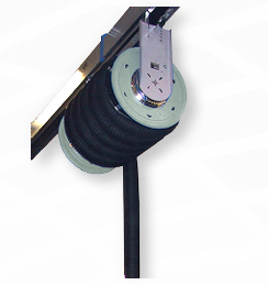 Stumdoma mechaninė išmetamųjų dujų ištraukimo ritė, tinkanti ETM-ETL bėgių versijoms AEML-150/10-SB CORAL AUTOTIVE EQUIPMENT