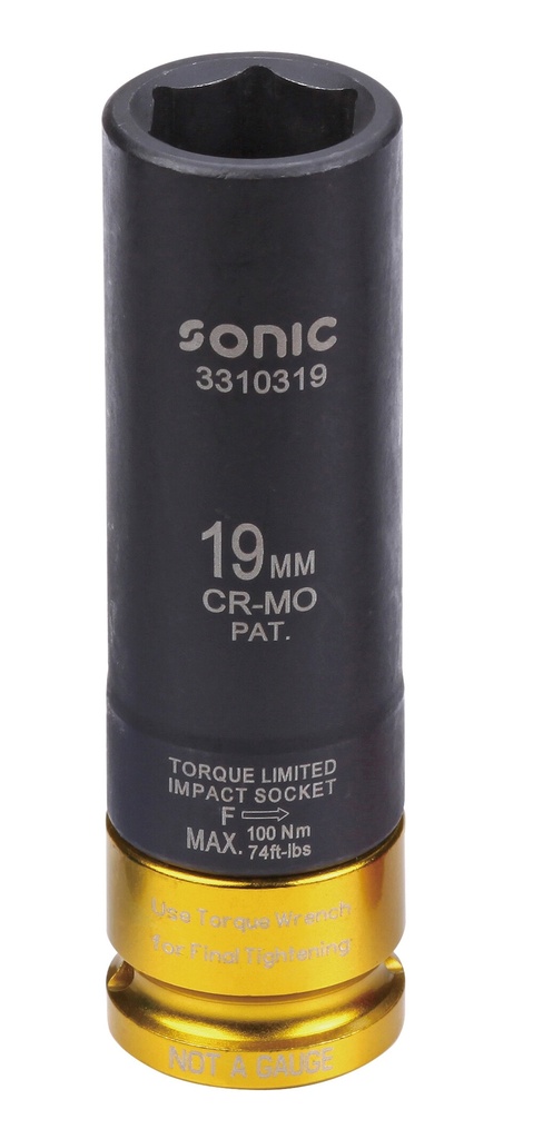 Smūginė galvutė 1/2 ilga plonasienė 19mm (3310319, SONIC)