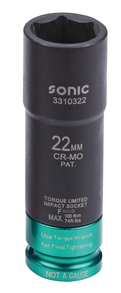 Smūginė galvutė 1/2 ilga plonasienė 22mm (3310322, SONIC)