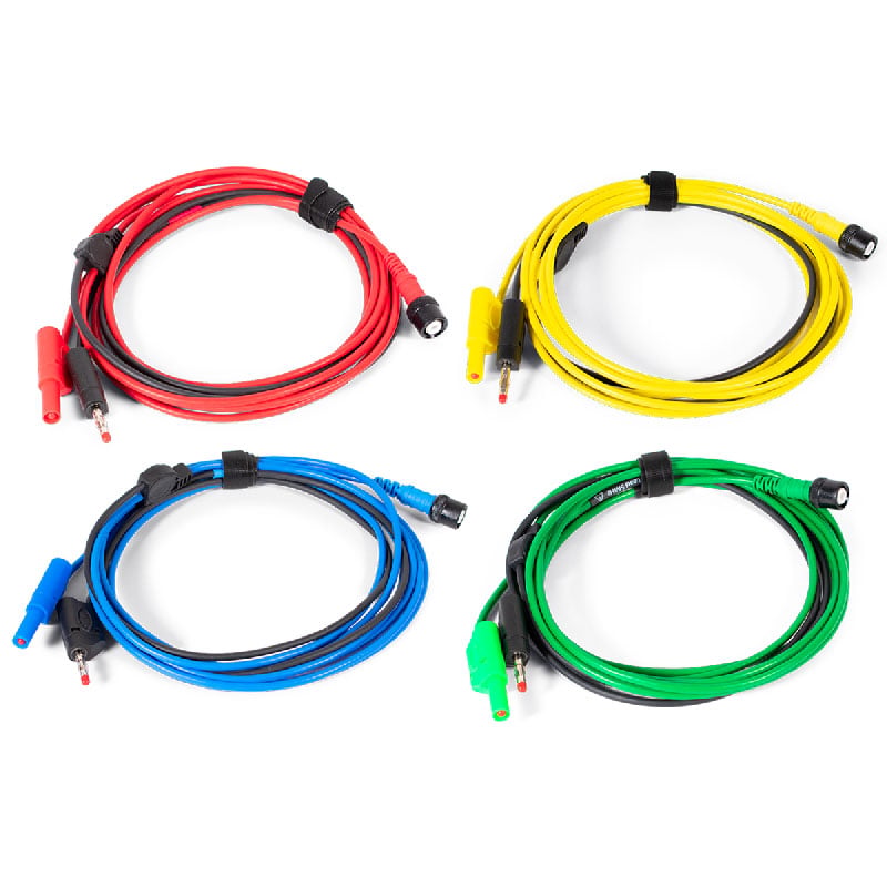 Test lead set: BNC to 4 mm, 4 colours, 5 m (4 leads) (PP941, PICO)