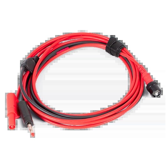 Premium test lead: BNC to 4 mm, 3 m, red, permanent ground (TA126, PICO)