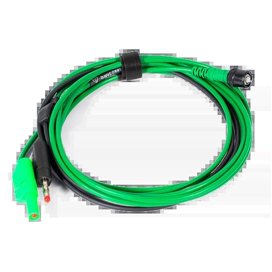 Premium test lead: BNC to 4 mm, 5 m, green, permanent ground (TA201, PICO)