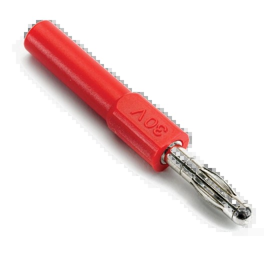 4 mm shrouded to unshrouded adaptor, red (TA017, PICO)
