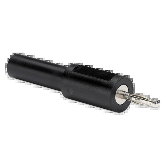 Adaptor: shrouded 4 mm to 2 mm jack, black (TA306, PICO)