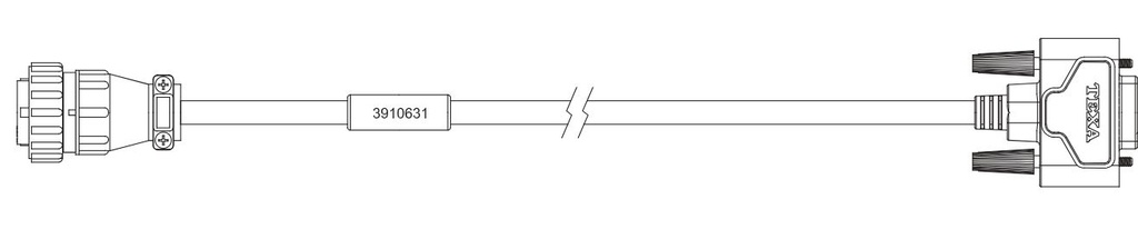 CAR ISO-22900 DIAGNOSTIC ADAPTER CABLE FOR TXT MULTIHUB, TEXA, 3910631